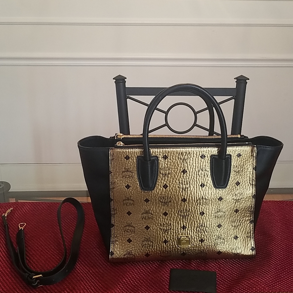 Authentic MCM visetos Kathy tote